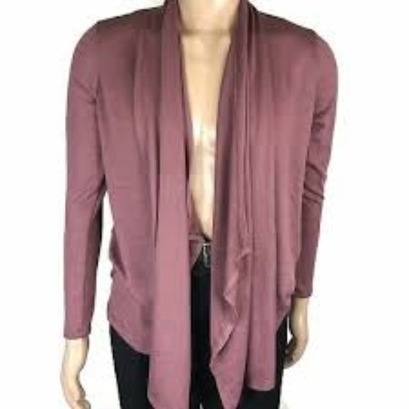 Rags and Couture Hacci Draped Cardigan Mauve New Boutique Rags and Couture Hacci Draped Cardigan Mauve New Boutique